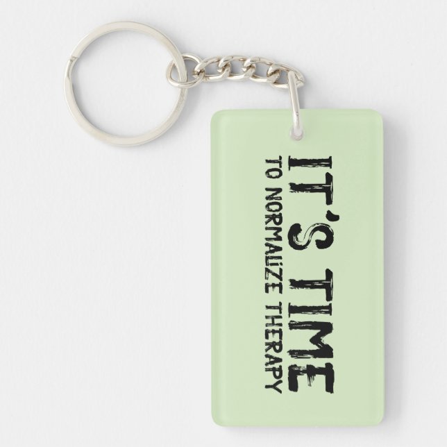 It's Time to Normalize Therapy Grunge Keychain (Front)