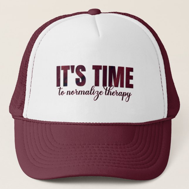 It's Time to Normalize Therapy  Trucker Hat (Front)