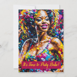 Its Time to Party Babe - Invitation