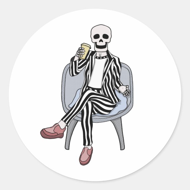 It's time to party classic round sticker (Front)