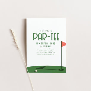 It's Time to Party Golf Theme Retirement Party Invitation