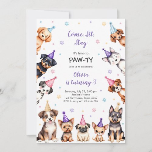 It's Time to Paw-ty Party Animals Kids Birthday In