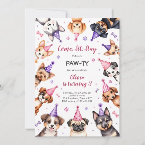 It's Time to Paw-ty Party Animals Kids Birthday