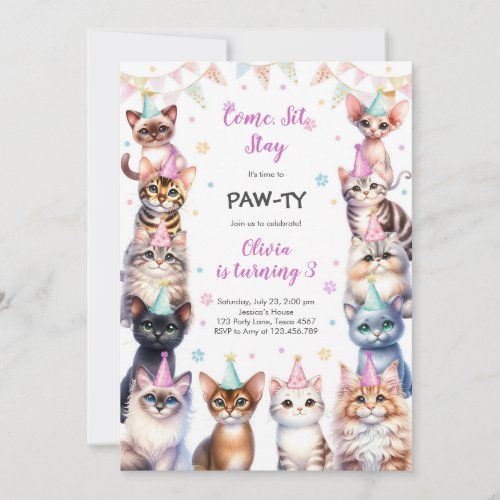 It's Time to Paw-ty Party Animals Kids Birthday