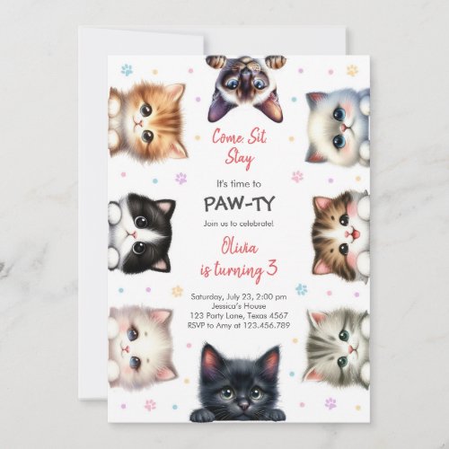 It's Time to Paw-ty Party Animals Kids Birthday