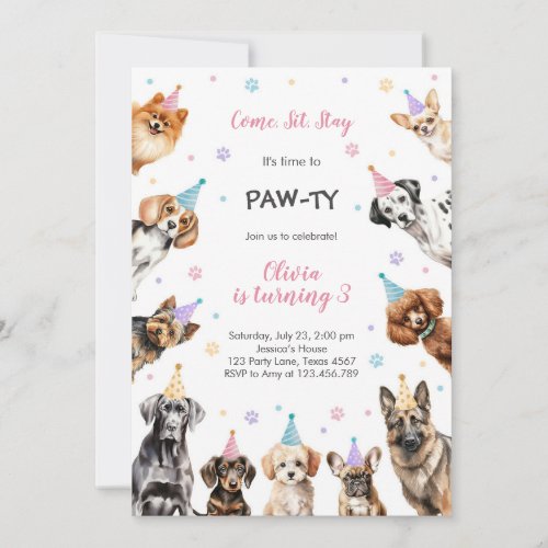 It's Time to Paw-ty Party Animals Kids Birthday