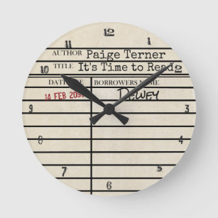 "It's Time to Read" Library Due Date Card Clock
