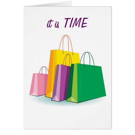 IT'S TIME "TO SHOP" CARDS (Front)