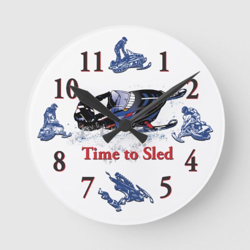 Its Time to Sled _ Snowmobile Clock
