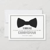 It's Time To Suit Up Groomsman - Black Tie Grey Invitation (Front)