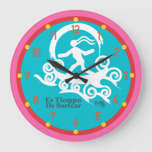 IT'S TIME TO SURFEAR, CALIFORNIA 1778 SPANISH LARGE CLOCK