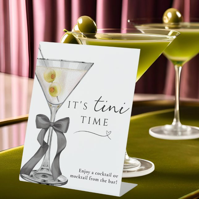 It's Tini Time Dirty Martini Cocktail Bar   Pedestal Sign (Creator Uploaded)