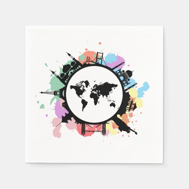 It's travel time paper napkins (Front)