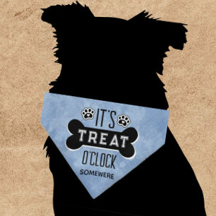 It's Treat O'clock Somewhere Dog Bandana