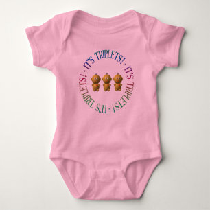 It's triplets! baby bodysuit