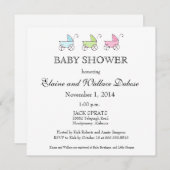 It's Triplets Baby Shower Invitation (Front/Back)