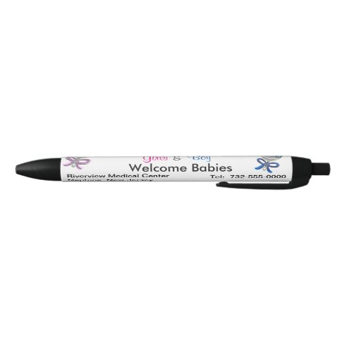 Its Triplets Girls Boy Hospital Name Announcement Black Ink Pen