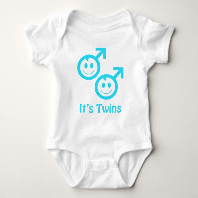 It's twin boys baby bodysuit (Front)