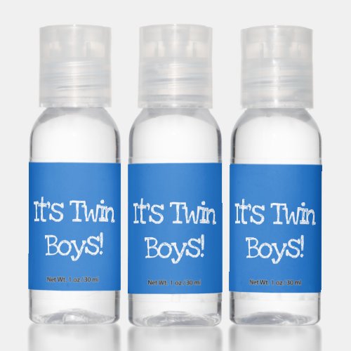 Its Twin Boys Bright Blue White Hand Sanitizer