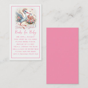 It's Twin Girl's with Stork, Baby Girls and Flower Enclosure Card