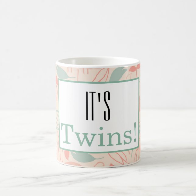 It's Twins! Baby Shower Party Favor Mug (Center)