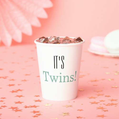 Its Twins Baby Shower Party Paper Cups