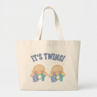 ITS TWINS (Boy Boy) Large Tote Bag