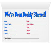 ITS TWINS (Boy Girl) Cards (Inside Horizontal (Bottom))