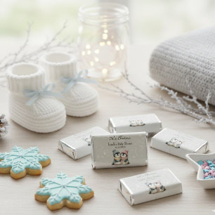 Its Twins Boy Girl Penguin Baby Shower  Hershey's Miniatures