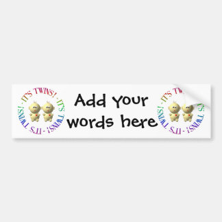 It's twins! bumper sticker