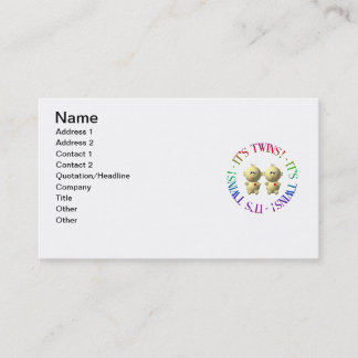 It's twins! business card