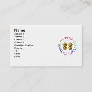 It's twins! business card