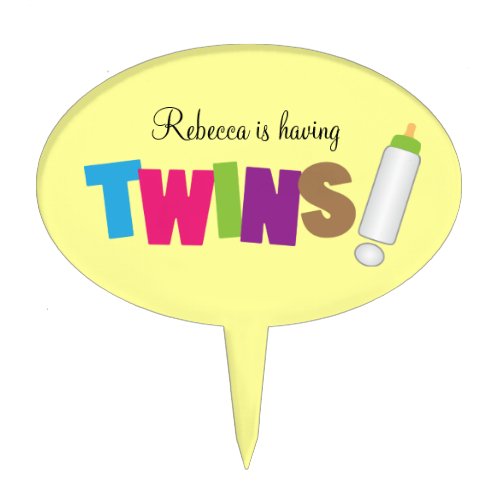Its twins cake topper