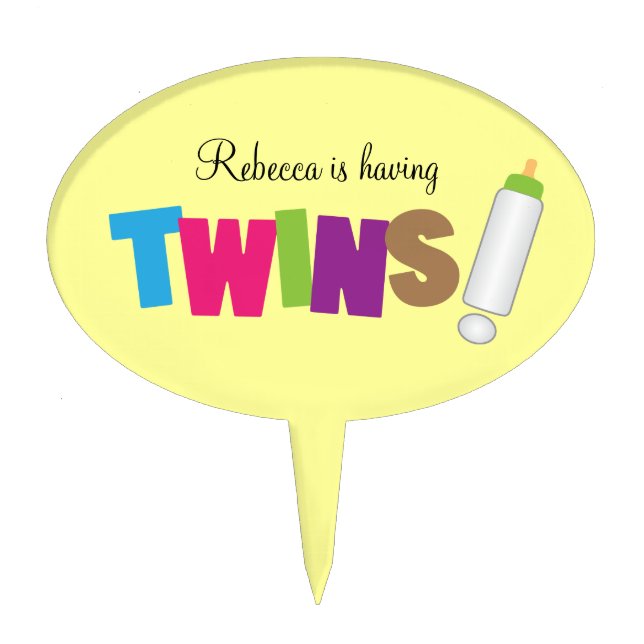 It's twins cake topper (Front)