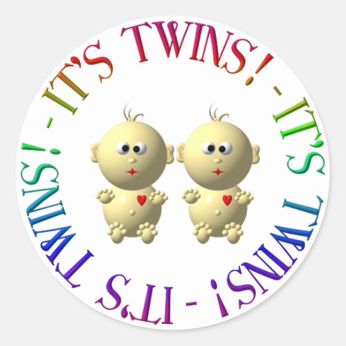 Its twins classic round sticker