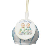 It's Twins! Cute boy twins Baby Shower Treats Cake Pops (Front)