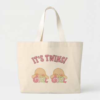 It's Twins! (GIRL GIRL) Large Tote Bag