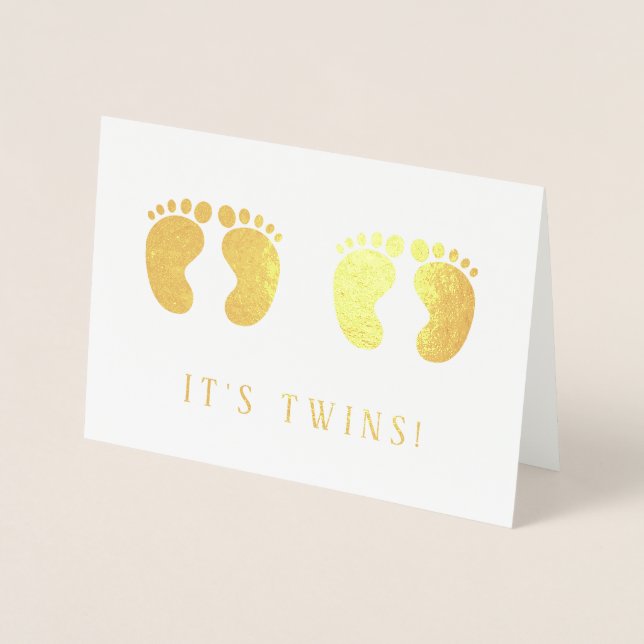 It's Twins New baby Gold Foil Card (Front)