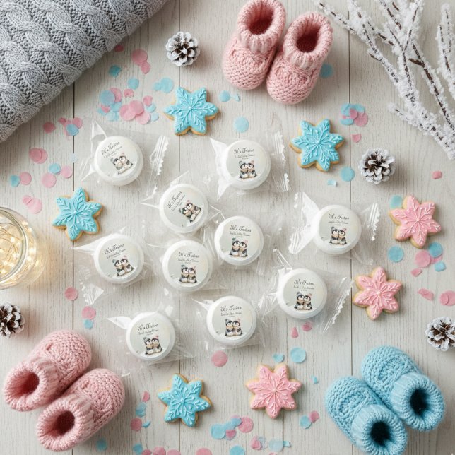 Its Twins Penguin Neutral Baby Shower Winter  Life Saver® Mints (Creator Uploaded)