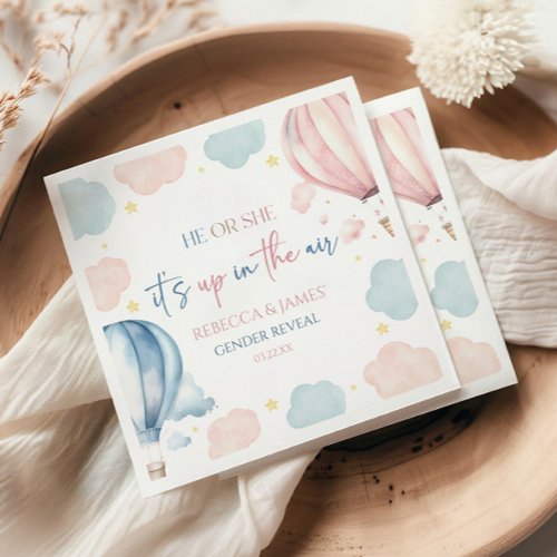 It's Up In The Air Hot Air Balloon Gender Reveal