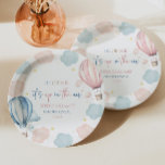 It's Up In The Air Hot Air Balloon Gender Reveal Paper Plates<br><div class="desc">This is an It's Up In The Air Hot Air Balloon Gender Reveal Paper Plates!</div>