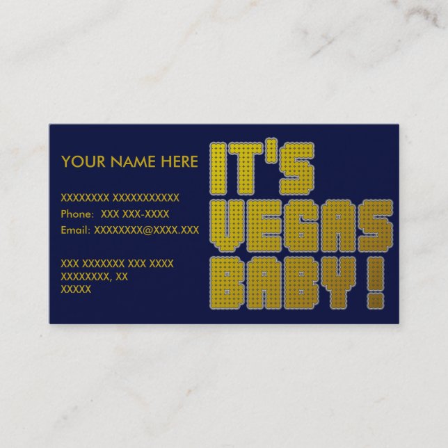 It's Vegas Baby! Business Card (Front)