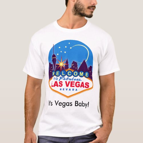 Its Vegas Baby Mens T_Shirt