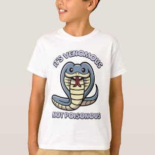 It's Venomous Not Poisonous! Cute Snake Cartoon T-Shirt