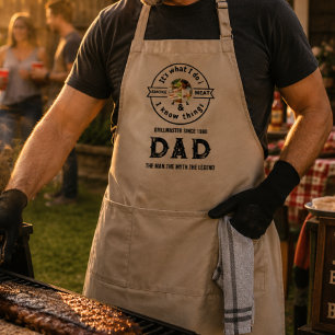 It's What I Do I Smoke Meat Funny Dad Photo Adult Apron
