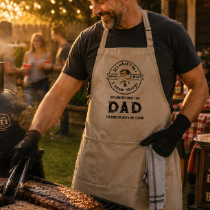 It's What I Do I Smoke Meat Funny Dad Photo Adult Apron