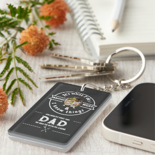 It's What I Do I Smoke Meat Funny Dad Photo Keychain