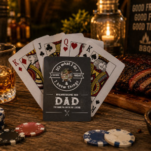 It's What I Do I Smoke Meat Funny Dad Photo Poker Cards