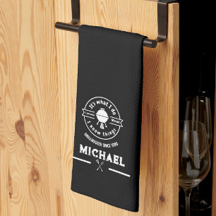 It's What I Do I Smoke Meat & I Know Things Funny  Kitchen Towel