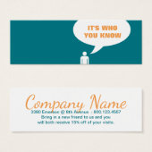 it's who you know speech bubble referral (Front & Back)